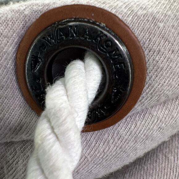 Wanakome Hoodie Women’s Small Pink Gray Colorblock Pullover Logo Patch soft cozy - Picture 6 of 13